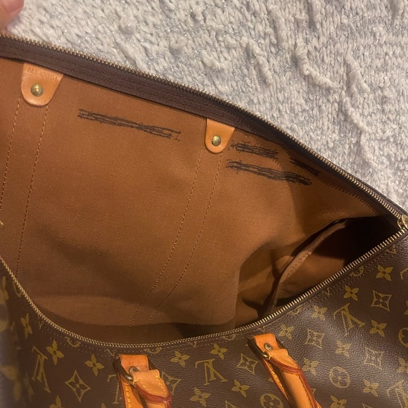 Authentic Louis Vuitton LV BOSTON BAG Keepall 55 Monogram Pre love LV - Picture 11 of 16